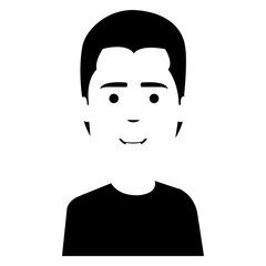 young man avatar character vector illustration design