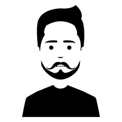 young man avatar character vector illustration design