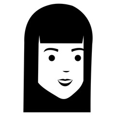 beautiful woman head avatar character vector illustration design