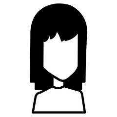 beautiful woman avatar character vector illustration design