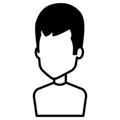 young man avatar character vector illustration design
