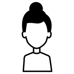 beautiful woman avatar character vector illustration design