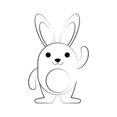 pet rabbit smiling vector icon illustration graphic design