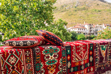 Traditional Handicraft Persian Design Fine Patterns Carpets And Kilim Rug Pillows, Beautiful And...