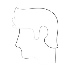 Faceless human character vector icon illustration graphic design