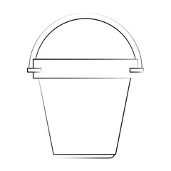 bucket of sand toy vector icon illustration graphic design