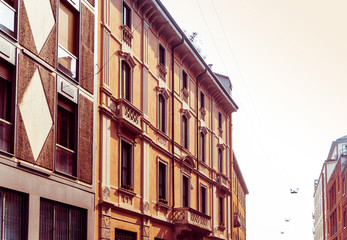 Obraz premium Traditional antique city building in Milan