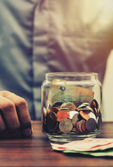 Save money and account banking for finance business concept