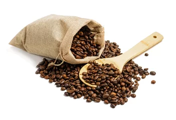 Rolgordijnen Coffee beans bag © PaulPaladin