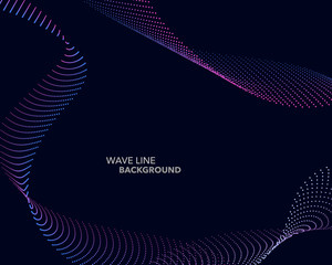 Elegant abstract vector web gradient dot wave line futuristic style background template