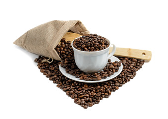 Coffee beans heart shape