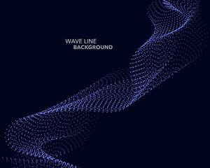 Elegant abstract vector web gradient wave dot line futuristic style background template