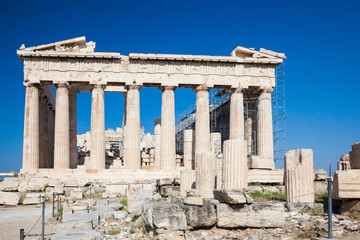 View on Parthenon in Acropolis of Athens, Greece