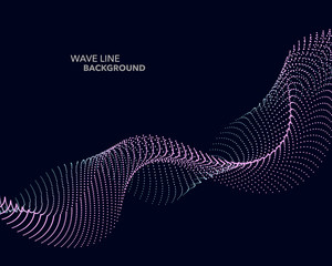 Elegant abstract vector web gradient wave dot line futuristic style background template