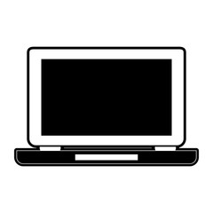 Fototapeta premium laptop computer with blank screen icon image vector illustration design 