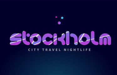 stockholm european capital word text typography design