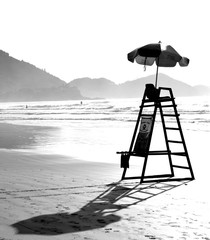 Lifeguard's station on Praia Grande, Ubatuba, SP, Brazil