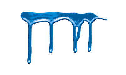 Nail polish dripping down the wall. Blot of varnish.