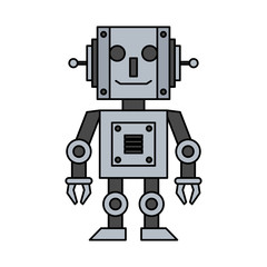 happy robot icon image vector illustration design 