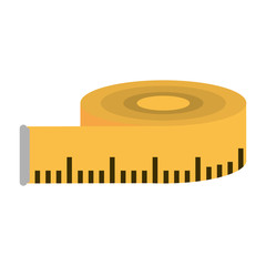 measuring tape icon image vector illustration design 