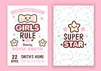 Baby shower party invitation