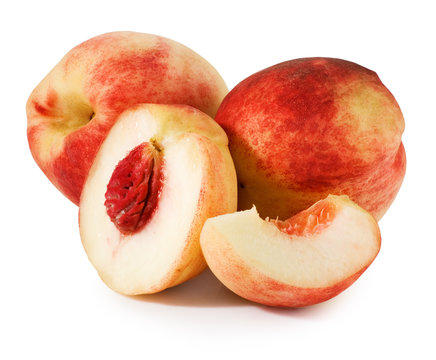 isolated image of peaches close-up