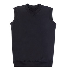 vest of black color isolated on white background
