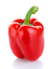 Red pepper on white background