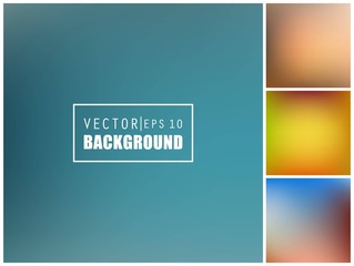 Abstract Creative concept vector multicolored blurred background set. For Web and Mobile Applications, art illustration template design, business infographic and social media, modern decoration