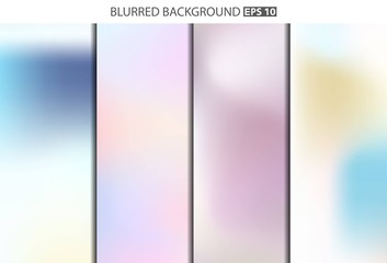 Abstract Creative concept vector multicolored blurred background set. For Web and Mobile Applications, art illustration template design, business infographic and social media, modern decoration