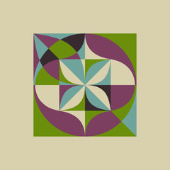 Abstract geometric design. Applicable for banners, placards, posters, flyers. Vector illustration made of various overlapping elements.