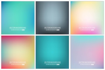 Abstract Creative concept vector multicolored blurred background set. For Web and Mobile Applications, art illustration template design, business infographic and social media, modern decoration