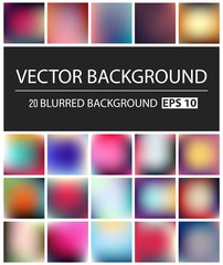 Abstract Creative concept vector multicolored blurred background set. For Web and Mobile Applications, art illustration template design, business infographic and social media, modern decoration