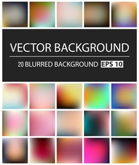 Abstract Creative concept vector multicolored blurred background set. For Web and Mobile Applications, art illustration template design, business infographic and social media, modern decoration