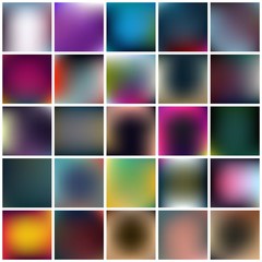 Abstract Creative concept vector multicolored blurred background set. For Web and Mobile Applications, art illustration template design, business infographic and social media, modern decoration