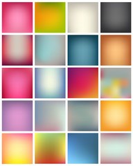 Obraz premium Abstract Creative concept vector multicolored blurred background set. For Web and Mobile Applications, art illustration template design, business infographic and social media, modern decoration