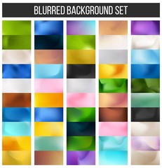 Abstract Creative concept vector multicolored blurred background set. For Web and Mobile Applications, art illustration template design, business infographic and social media, modern decoration