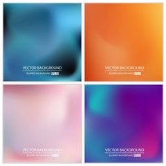 Fototapeta premium Abstract Creative concept vector multicolored blurred background set. For Web and Mobile Applications, art illustration template design, business infographic and social media, modern decoration