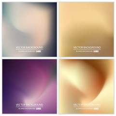 Abstract Creative concept vector multicolored blurred background set. For Web and Mobile Applications, art illustration template design, business infographic and social media, modern decoration