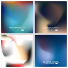 Abstract Creative concept vector multicolored blurred background set. For Web and Mobile Applications, art illustration template design, business infographic and social media, modern decoration