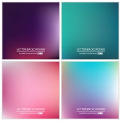 Abstract Creative concept vector multicolored blurred background set. For Web and Mobile Applications, art illustration template design, business infographic and social media, modern decoration