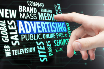 Fototapeta na wymiar Advertising, media and company concept