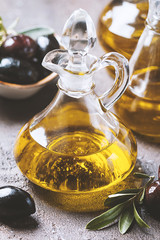 Olive oil and olive branch