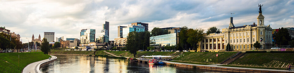 Fototapeta premium View of Vilnius, Lithuania in the evening