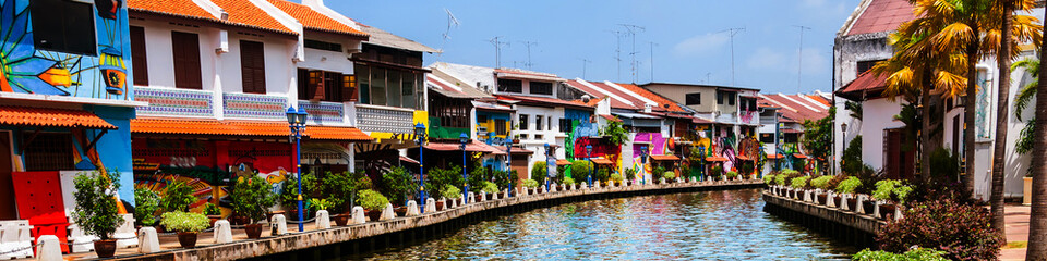 Historical part of the old malaysian town Malacca, Malaysia
