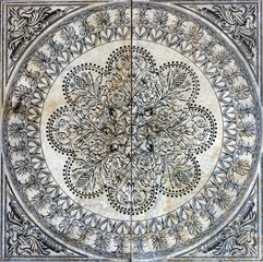 floor tiles surface ornament flower pattern