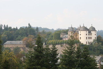 Fototapeta na wymiar Blick auf Gemünden, Schloss