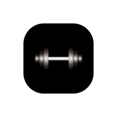 Dumbbell Square icon vector illustration