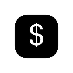 Square icon of dollar sign.
