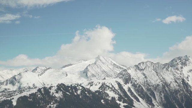 Snowcovered mountain view